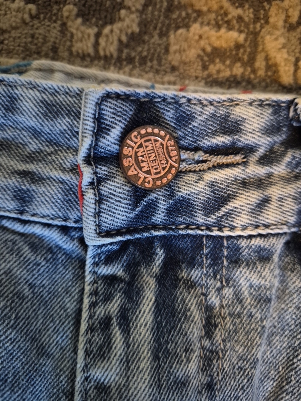 MZNBURAM Classic Men Straight Jeans - Washed Blue - Picture 2 of 10